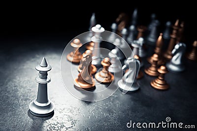 leadership and power in the form of a chess king Stock Photo