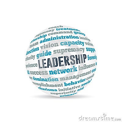 Leadership Sphere Concept Wordcloud Vector design Vector Illustration