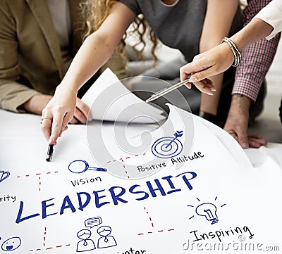 Leadership Success Skills Drawing Graphic Concept Stock Photo