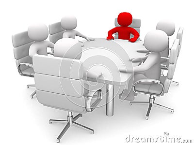 Leadership And Team At Conference Table Stock Image - Image: 24050191