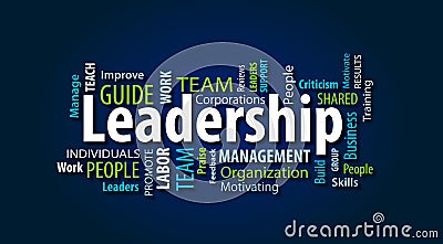 Leadership Word Cloud Stock Photo