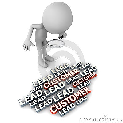 Leads and customers Stock Photo