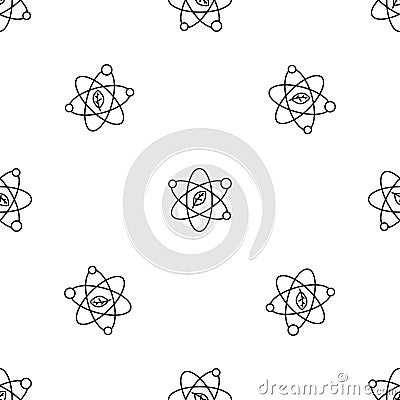 Leaf atom pattern seamless vector Vector Illustration