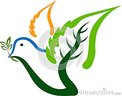 Leaf bird logo Vector Illustration