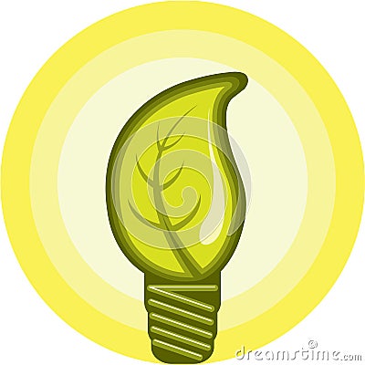 Leaf Bulb Vector Illustration