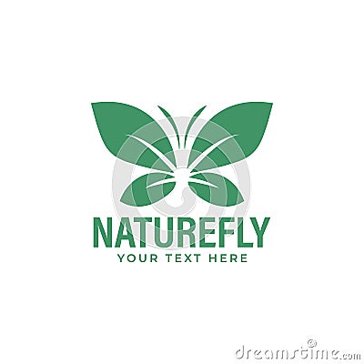 Leaf butterfly logo design template vector isolated Vector Illustration