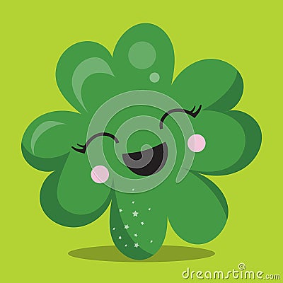 LEAF CLOVER YELLOWGREEN 06 Vector Illustration