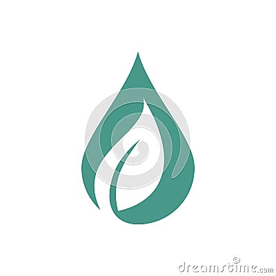 Leaf and Droplet Logo Template. Drop Water Icon. Illustration Design. Vector EPS 10 Vector Illustration