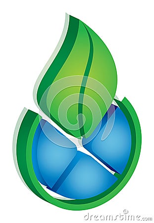 Leaf environmental icon Vector Illustration