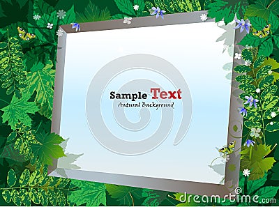 leaf and frame background Stock Photo