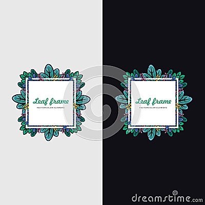 Leaf frame illustrations Vector Illustration