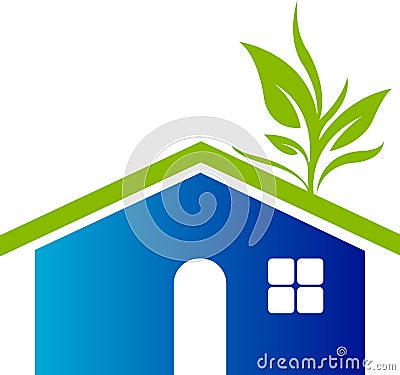 Leaf home Vector Illustration