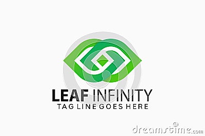 Leaf Infinity Creative Logo Design Vector Illustration Vector Illustration
