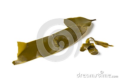 Leaf of Japanese kombu soaked seaweed Stock Photo