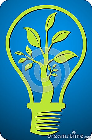 Leaf lamp Vector Illustration