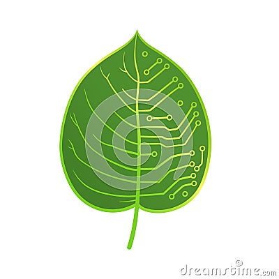 Leaf microcircuit Vector Illustration
