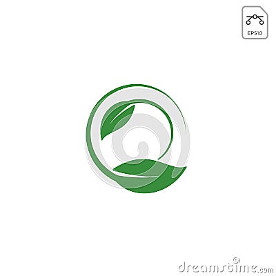 leaf nature logo concept vector icon element isolated Vector Illustration