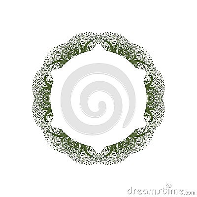 Leaf Nature Mandala Abstract Vintage Frame Design Vector Illustration