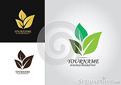 Leaf Organic Design Logo Vector Illustration