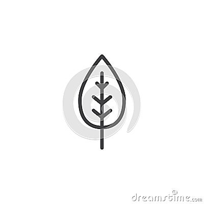 Leaf outline icon Vector Illustration