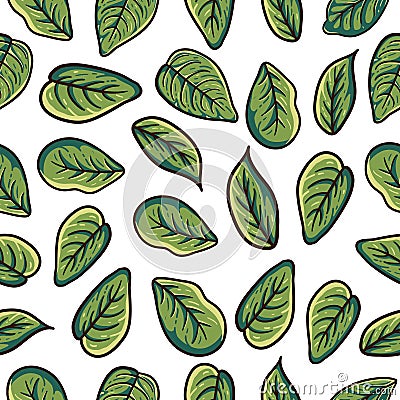 Leaf pattern, for decoration, background and for all needs Cartoon Illustration