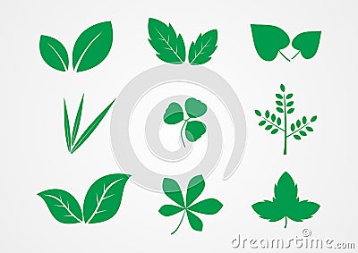 Leaf and plant icon vector Stock Photo