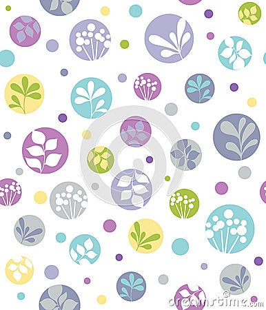 Leaf Silhouettes Seamless Repeat Pattern Vector Illustration