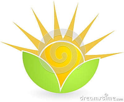 Leaf sun Vector Illustration