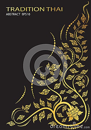 Leaf of thai tradition. vector Vector Illustration