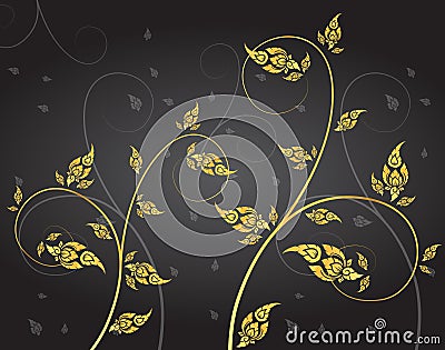 Leaf of thai tradition vector Vector Illustration