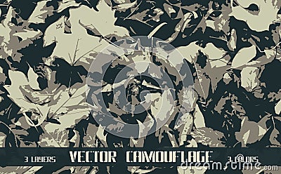 Leaf vector camouflage background Vector Illustration