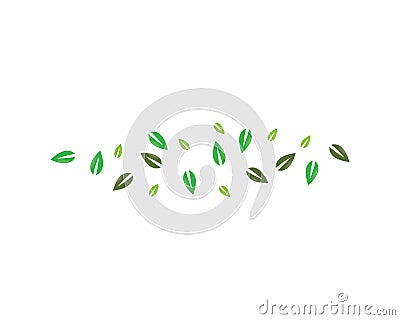 Leaf vector icon Vector Illustration