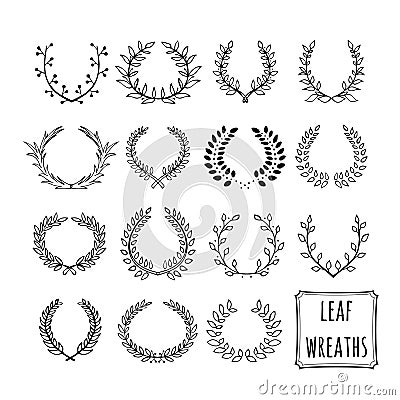 Leaf wreath 15 Vector Illustration