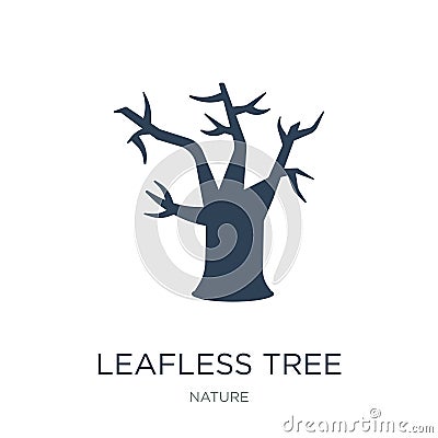 leafless tree icon in trendy design style. leafless tree icon isolated on white background. leafless tree vector icon simple and Vector Illustration