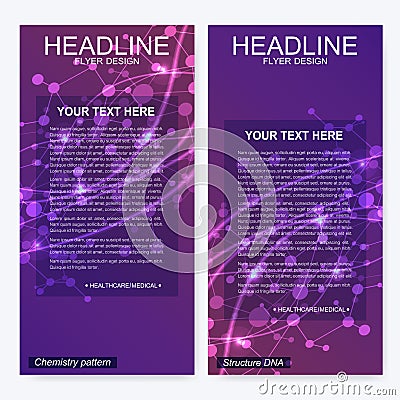 Leaflet flyer layout. Magazine cover corporate identity template. Vector Illustration