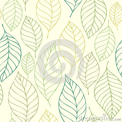 Leafy seamless background 7 Vector Illustration