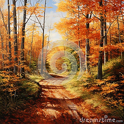 Leafy Trails: A journey through nature's living canvas Stock Photo