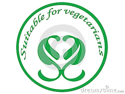 Leafy vegetarian symbol Stock Photo