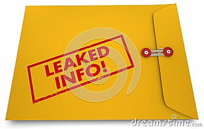 Leaked Info Classified Documents Exposed Envelope Royalty-Free Stock