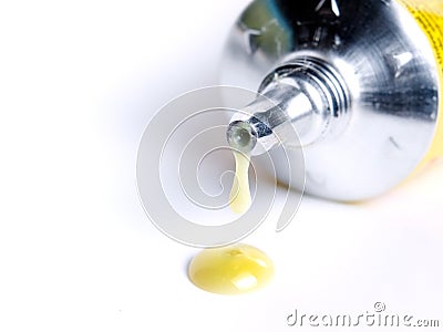 Leaking glue Stock Photo