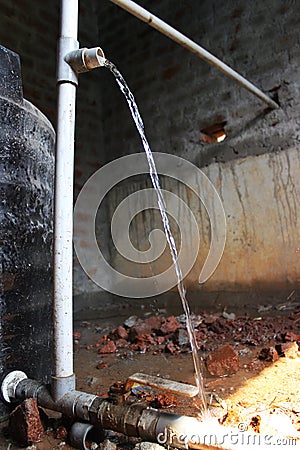 Leaking Pipe. Broken/Leaking Water Pipe Stock Photo | CartoonDealer.com