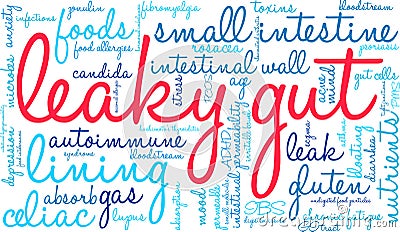 Leaky Gut Word Cloud Stock Photo