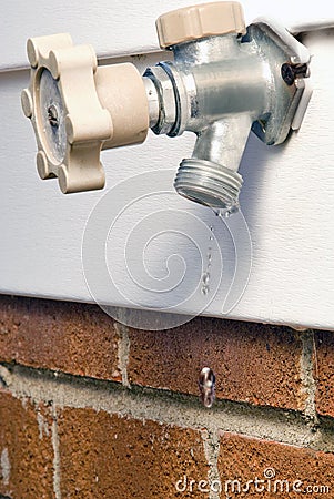 Leaky Spigot Stock Photo