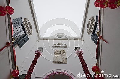 Leal Senado Building Interior in Macau Stock Photo