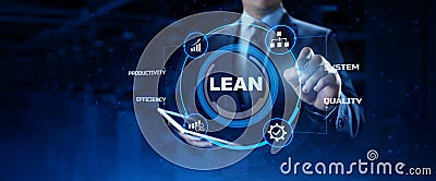 Lean manufacturing DMAIC Six sigma technology concept Stock Photo