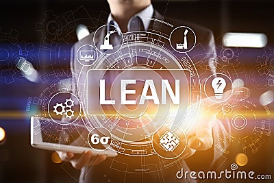 Lean manufacturing. Quality and standardization. Business process improvement. Stock Photo