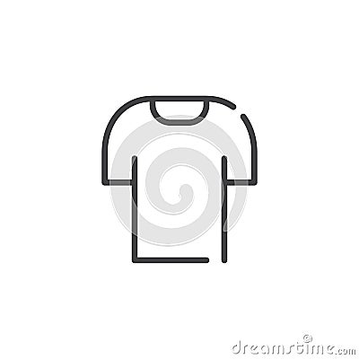 lean shirt line icon Vector Illustration