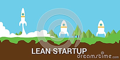 Lean startup concept Vector Illustration