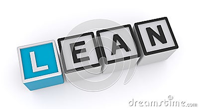 Lean word blocks Stock Photo