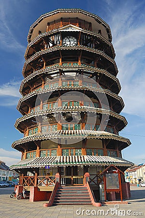 Leaning Clock Tower of Teluk Intan Editorial Stock Photo